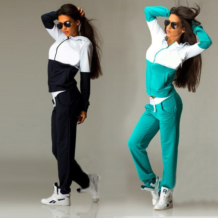 tracksuits sportswear 2021 fashion hooded zipper stitched sweater suit for women, Gray
tracksuits sportswear 2021 fashion hooded zipper stitched sweater suit for women, Gray