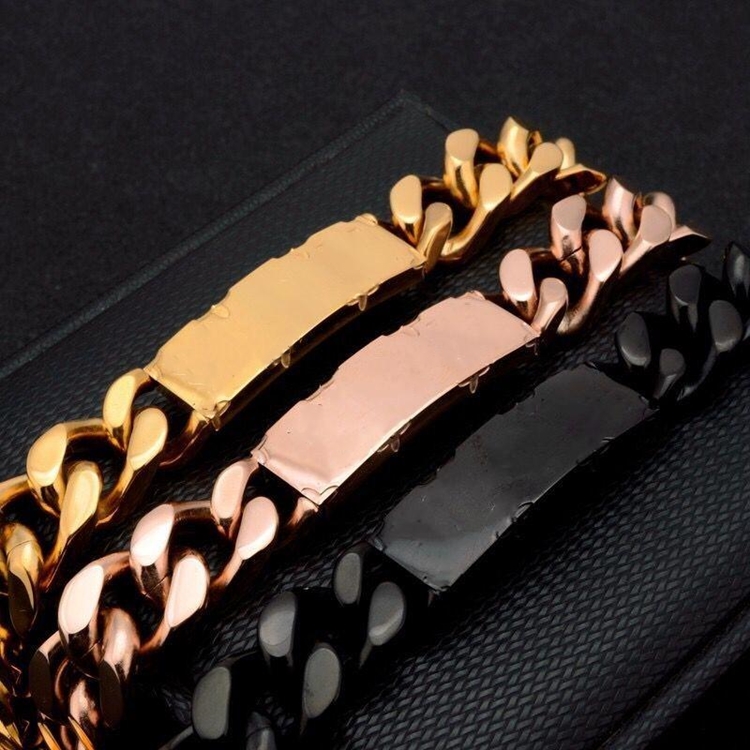 gold silver palted men bracelets iced out titanium steel Engraved women link chain jewelry
gold silver palted men bracelets iced out titanium steel Engraved women link chain jewelry