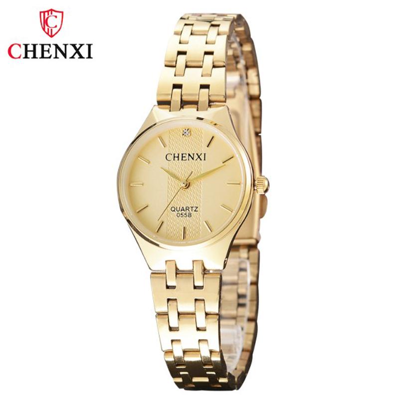 Wristwatches CHENXI Luxury Women Watches Gold Ladies Stainless Steel Quartz Relogio Feminino Montre Femme, Slivery;brown
Wristwatches CHENXI Luxury Women Watches Gold Ladies Stainless Steel Quartz Relogio Feminino Montre Femme, Slivery;brown