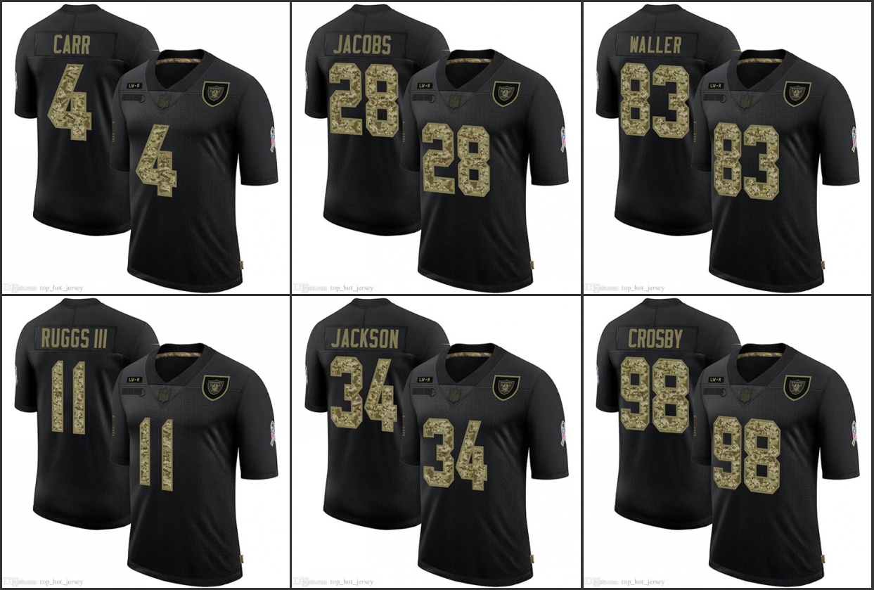 Las VegasRaidersMen #4 Derek Carr 28 Josh Jacobs 11 Henry Ruggs III Black Camo Salute to Service Women Youth Jersey
Las VegasRaidersMen #4 Derek Carr 28 Josh Jacobs 11 Henry Ruggs III Black Camo Salute to Service Women Youth Jersey