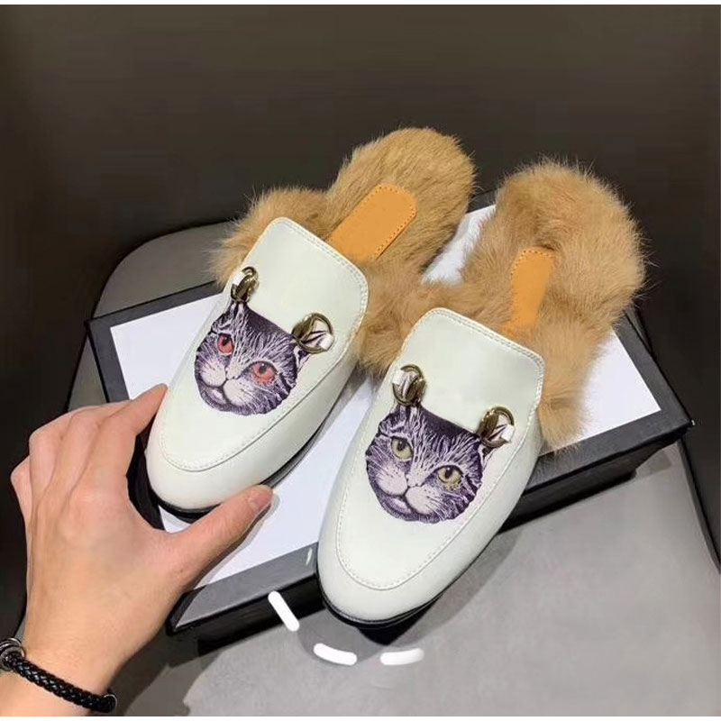 New Winter Luxury Brand Women Slippers Fluffy Fur Keep Warm Outdoors Slides Furry Plush Printing Embroidery Females Casual Shoes, Flower
New Winter Luxury Brand Women Slippers Fluffy Fur Keep Warm Outdoors Slides Furry Plush Printing Embroidery Females Casual Shoes, Flower