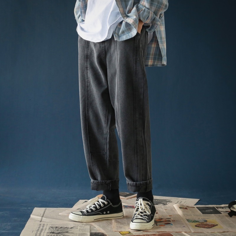 2021 New Autumn Men's Vertical Stripe Black/blue Color Casual Pants Baggy Homme Cargo Pocket Wash Jeans Classic Style Trousers Ks2a
2021 New Autumn Men's Vertical Stripe Black/blue Color Casual Pants Baggy Homme Cargo Pocket Wash Jeans Classic Style Trousers Ks2a