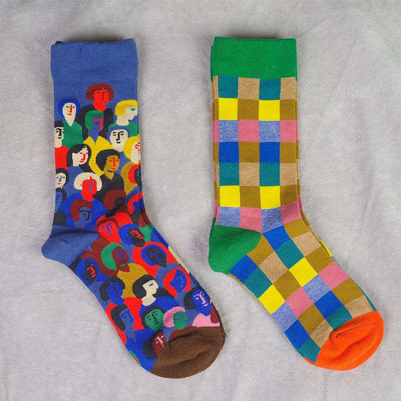 Men's Socks Small Head Lattice Personality Fashion Cotton For Men And Women In Autumn Winter, Black
Men's Socks Small Head Lattice Personality Fashion Cotton For Men And Women In Autumn Winter, Black