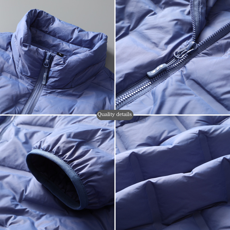 Large size 6XL 7XL 8XL Men's winter high-quality lightweight down jacket Loose men's stand-up collar warm ultra-thin jacket 201225