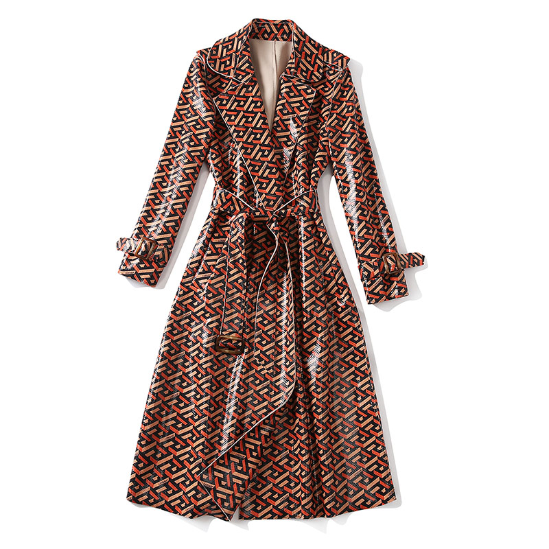 2021 Women's Trench Coats Long Windbreaker Jacket Winter New Longs Sleeve Belt Retro Irregular Stripe Printed Windbreaker#D90021-2, Khaki
2021 Women's Trench Coats Long Windbreaker Jacket Winter New Longs Sleeve Belt Retro Irregular Stripe Printed Windbreaker#D90021-2, Khaki