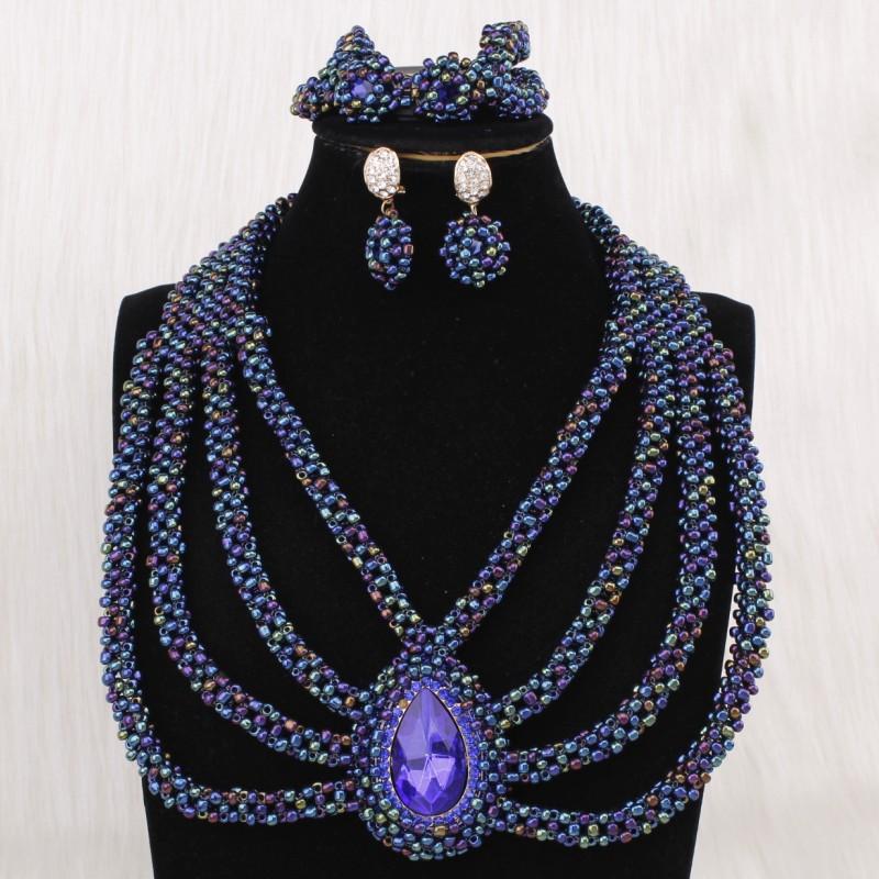 earrings & necklace dudo nigerian women costume jewellery dark blue african big design bridal jewelry set, Silver
earrings & necklace dudo nigerian women costume jewellery dark blue african big design bridal jewelry set, Silver
