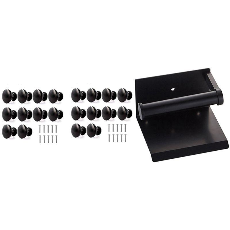 New Toilet Paper Holder with Shelf Wall Mounted Mobile Phone Paper Towel Holder with Black Door Knob Furniture Handle
New Toilet Paper Holder with Shelf Wall Mounted Mobile Phone Paper Towel Holder with Black Door Knob Furniture Handle