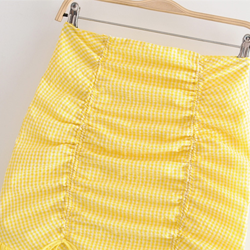 Chu Sau beauty New Fashion Blogger Style Trellis Mini Skirt Women Sexy Chic Zipper Fly Hot Short Skirts Female Falda De Moda 210309