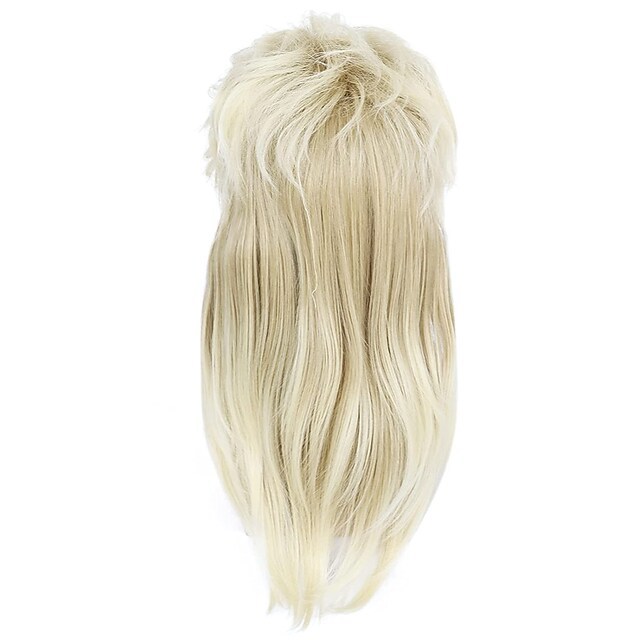 Long Curly Synthetic Cosplay 70s Wig Blonde Simulation Human Hair Wigs Hairpieces for Both Men and Women C951