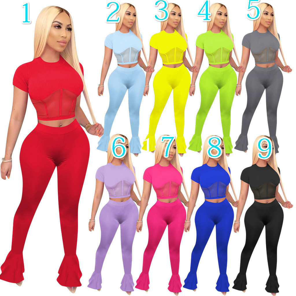 Women Two Piece Set Designer Mesh Perspective Short Sleeve Flare Pants Suit Night Club Party Casual 2021 Summer Ladies Sweatsuits Clothes, Mix or leave a message
Women Two Piece Set Designer Mesh Perspective Short Sleeve Flare Pants Suit Night Club Party Casual 2021 Summer Ladies Sweatsuits Clothes, Mix or leave a message
