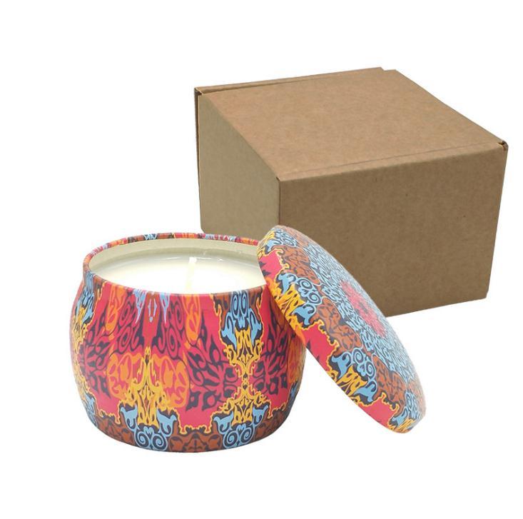 Aromatherapy Candles Cup Fragrance Tin Box Candle Birthday Party Wedding a Small Gift Natural Soy Wax Relax Creative Wholesale