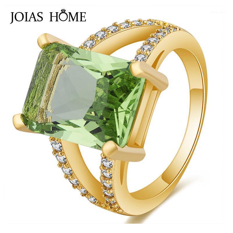 Cluster Rings JoiasHome Classic 925 Sterling Silver Ring Simple Gold With Grass Green Gem Square Female Wedding Party Wholesale Gift1
Cluster Rings JoiasHome Classic 925 Sterling Silver Ring Simple Gold With Grass Green Gem Square Female Wedding Party Wholesale Gift1