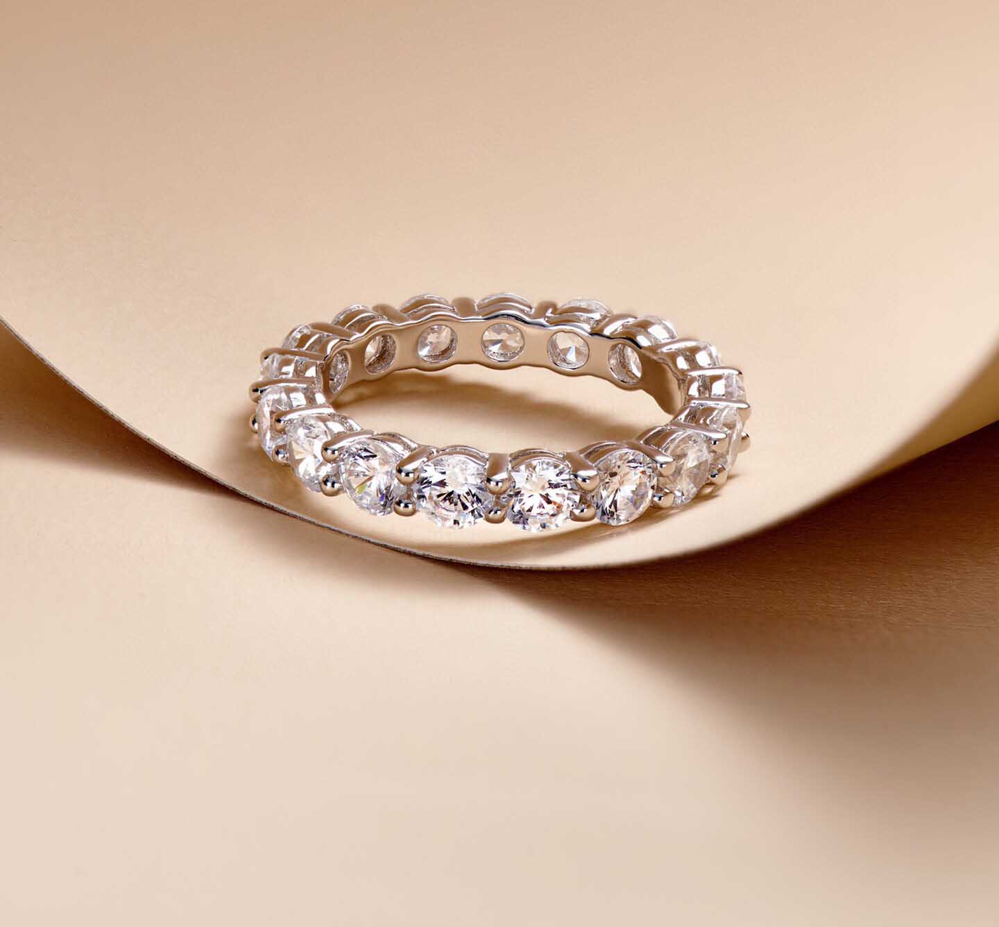 S925 silver charm punk band ring with all Sparkly diamonds in 20" size for women wedding jewelry PS8807