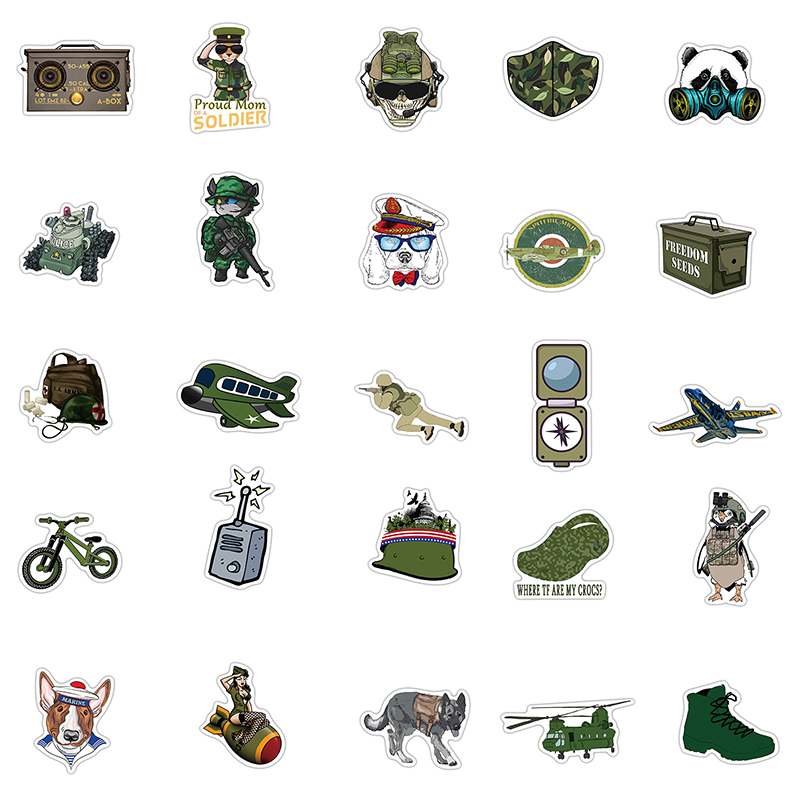 Laptop War Soldier Stickers Military Dog Uniform Graffiti Decals For Helmet Car Motorcycle Luggage Phone Scooter Fridge Toys Gift Decoration