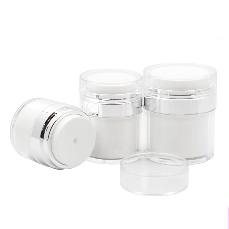 Sedorate 5 pcs/Lot As Airless Cream Pump Jars 15G 30G 50G Plastic Refillable Bottle Round Jars For Serum Eyecream JXW009-1