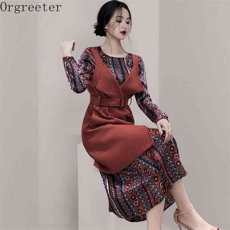 Exotic Ethnic Vintage Printted Dress 2 Pieces Sets Vestidos Elegant Slim Long Sleeve with Spaghetti Strap Vest 210602, Brown
Exotic Ethnic Vintage Printted Dress 2 Pieces Sets Vestidos Elegant Slim Long Sleeve with Spaghetti Strap Vest 210602, Brown
