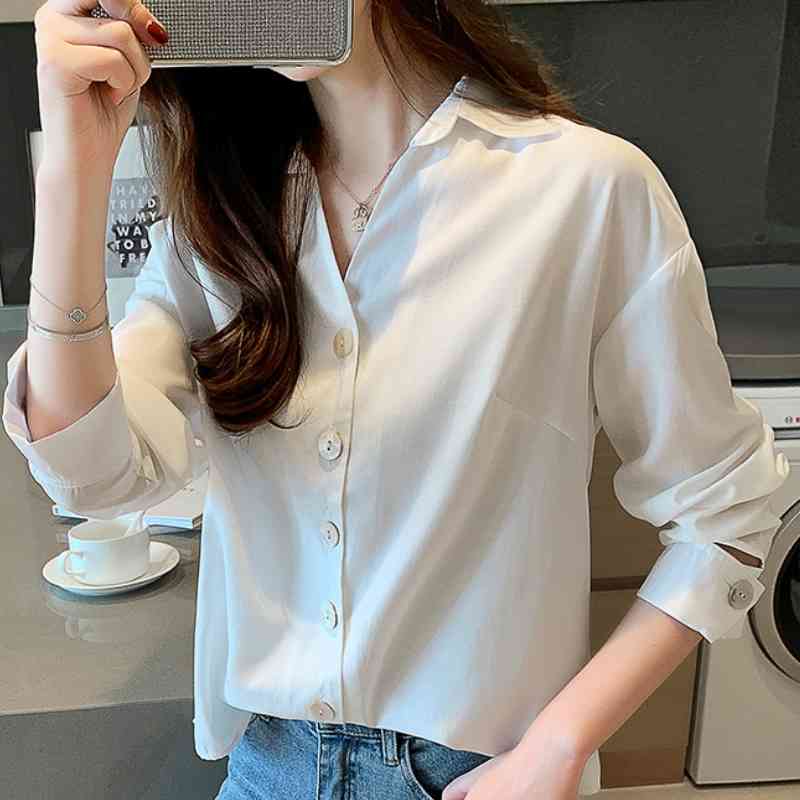 Womens Tops And Blouses Long Sleeve Women Shirts Turn Down Collar Office Ladies Tops White Blouse Chiffon Blouse Women Tops B832 210602
Womens Tops And Blouses Long Sleeve Women Shirts Turn Down Collar Office Ladies Tops White Blouse Chiffon Blouse Women Tops B832 210602