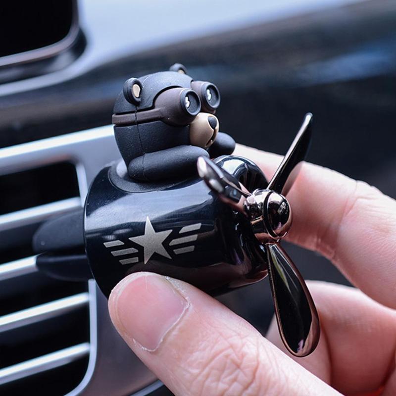 Car Air Freshener Hako Bear Aircraft Creative Fragrance Propeller Outlet Pilot