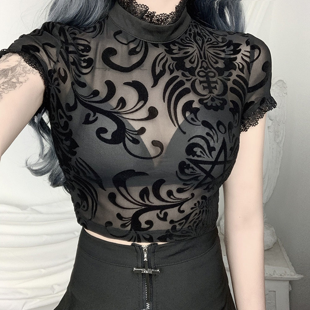 2021 New Fashion Women's Sexy Print Through Crop Net Short Sleeve Shirt Nightclub Summer T-shirt V9tn, Black
2021 New Fashion Women's Sexy Print Through Crop Net Short Sleeve Shirt Nightclub Summer T-shirt V9tn, Black