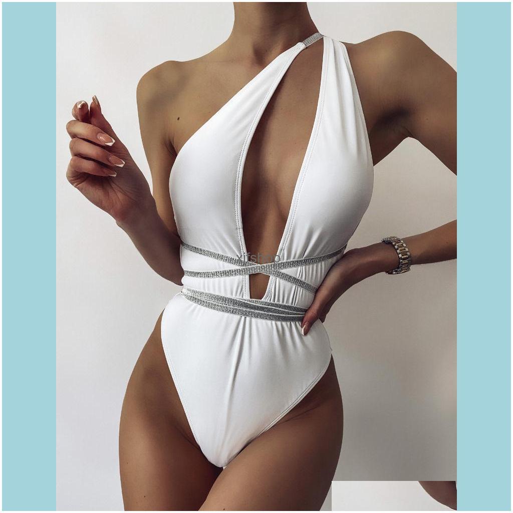 Suits Beach Equipment Water Sports & Outdoorsirregular One-Piece Sequins Swimsuit Sexy Female Shiny Halter Bandage Push Up Bikinis Deep V Ne
Suits Beach Equipment Water Sports & Outdoorsirregular One-Piece Sequins Swimsuit Sexy Female Shiny Halter Bandage Push Up Bikinis Deep V Ne