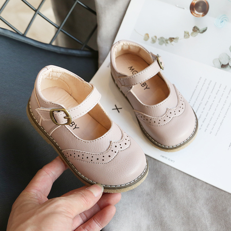 2021new boys casual girls single spring and autumn performance children's leather shoes 210303