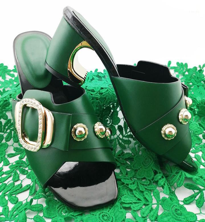 Dress Shoes Fashion Green Women With Metal Decoration African Ladies Sandals For Dressing QS1906,heel 7CM, Black
Dress Shoes Fashion Green Women With Metal Decoration African Ladies Sandals For Dressing QS1906,heel 7CM, Black