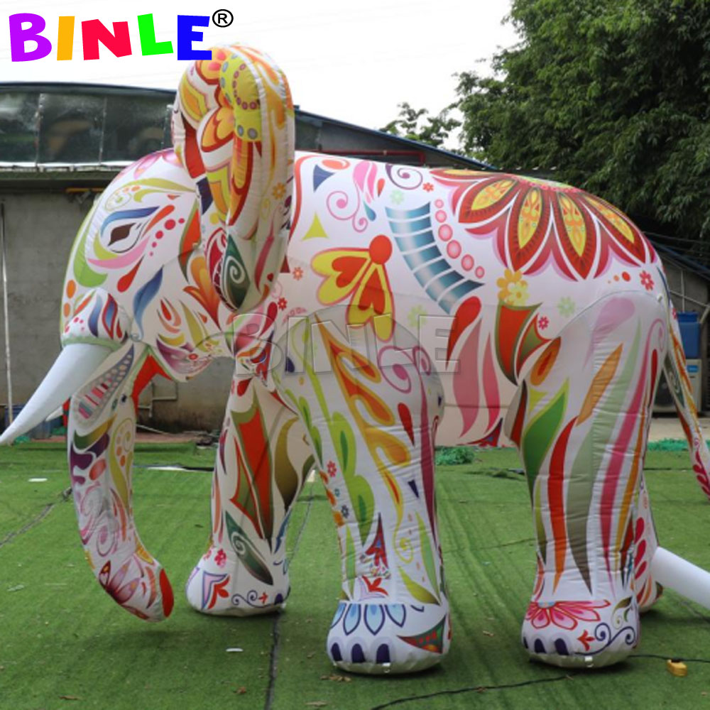 Stage Colorful Large Inflatable Elephant Cartoon Decoration For Party/Event/Concert