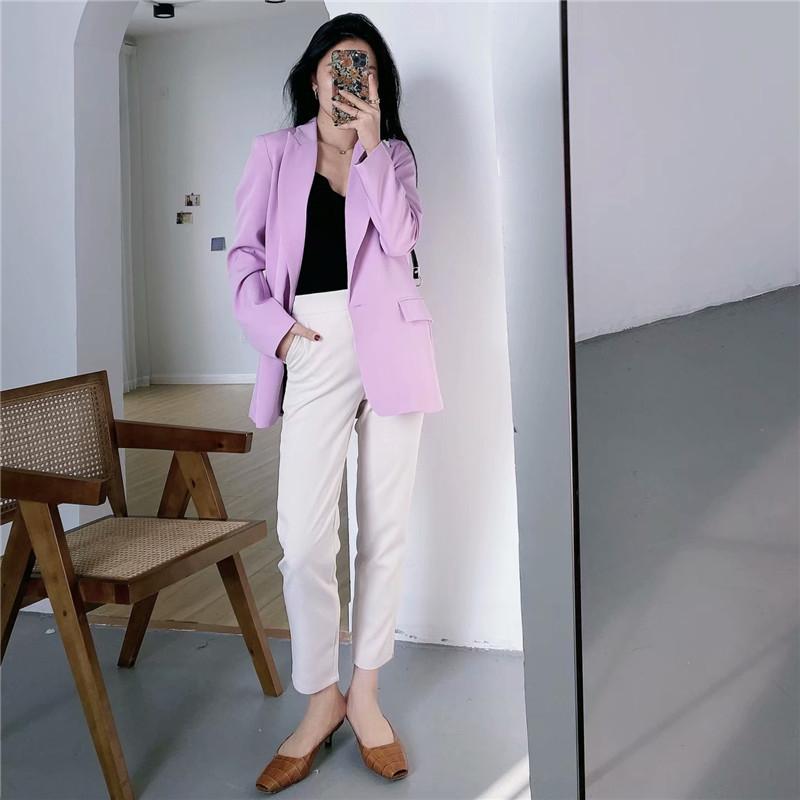 Hot Selling Autumn Women Slim Solid Color Long Sleeve Suit Fashion Elegant Suit Office Lady Blazer Coat Nice Pretty Tops
