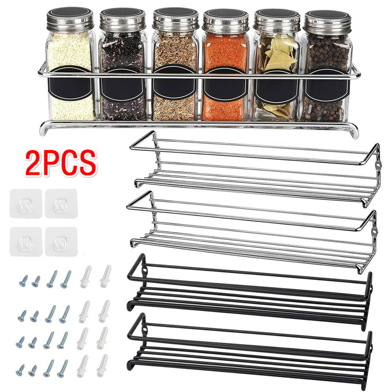 2PCS Wa-Mount Shef Organizer Singe ayer Seasoning Hanging Spice Storage Rack for Home Restaurant Kitchen Bathroom
2PCS Wa-Mount Shef Organizer Singe ayer Seasoning Hanging Spice Storage Rack for Home Restaurant Kitchen Bathroom