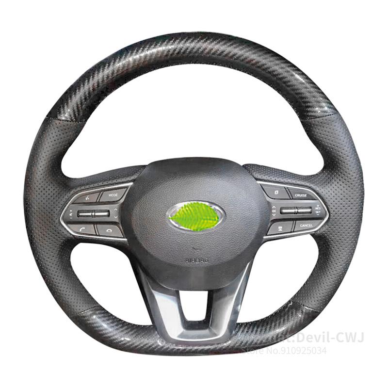Steering Wheel Covers Alcantara Leather Hand-stitch Cover For 4th-gen Santafe Palisade 2021 Carbon Fiber Car Interior
Steering Wheel Covers Alcantara Leather Hand-stitch Cover For 4th-gen Santafe Palisade 2021 Carbon Fiber Car Interior