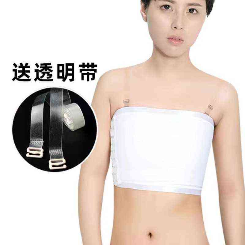 Ruoru Strengthen Bandage Reinforced Short Corset Tomboy Lesbian Tank Tops Chest Shaper Breast Binder Trans Vest Shirt Underwear 211112