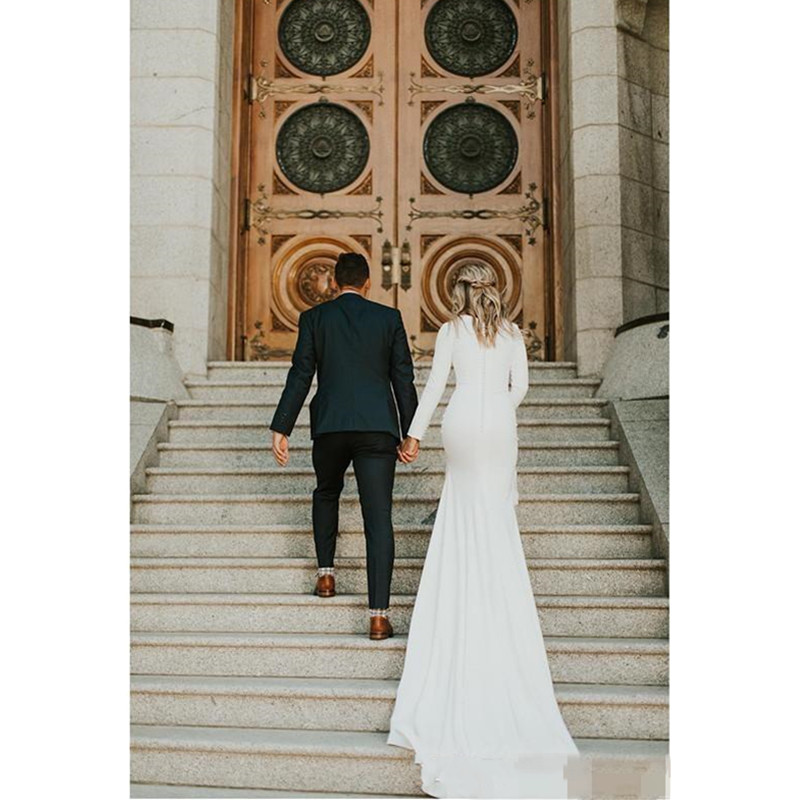 Vintage Spaghetti Strips Mermaid Slim Wedding Dress Backless Custom Bridal Gowns Formal Vestidos De Marriage Long Garden