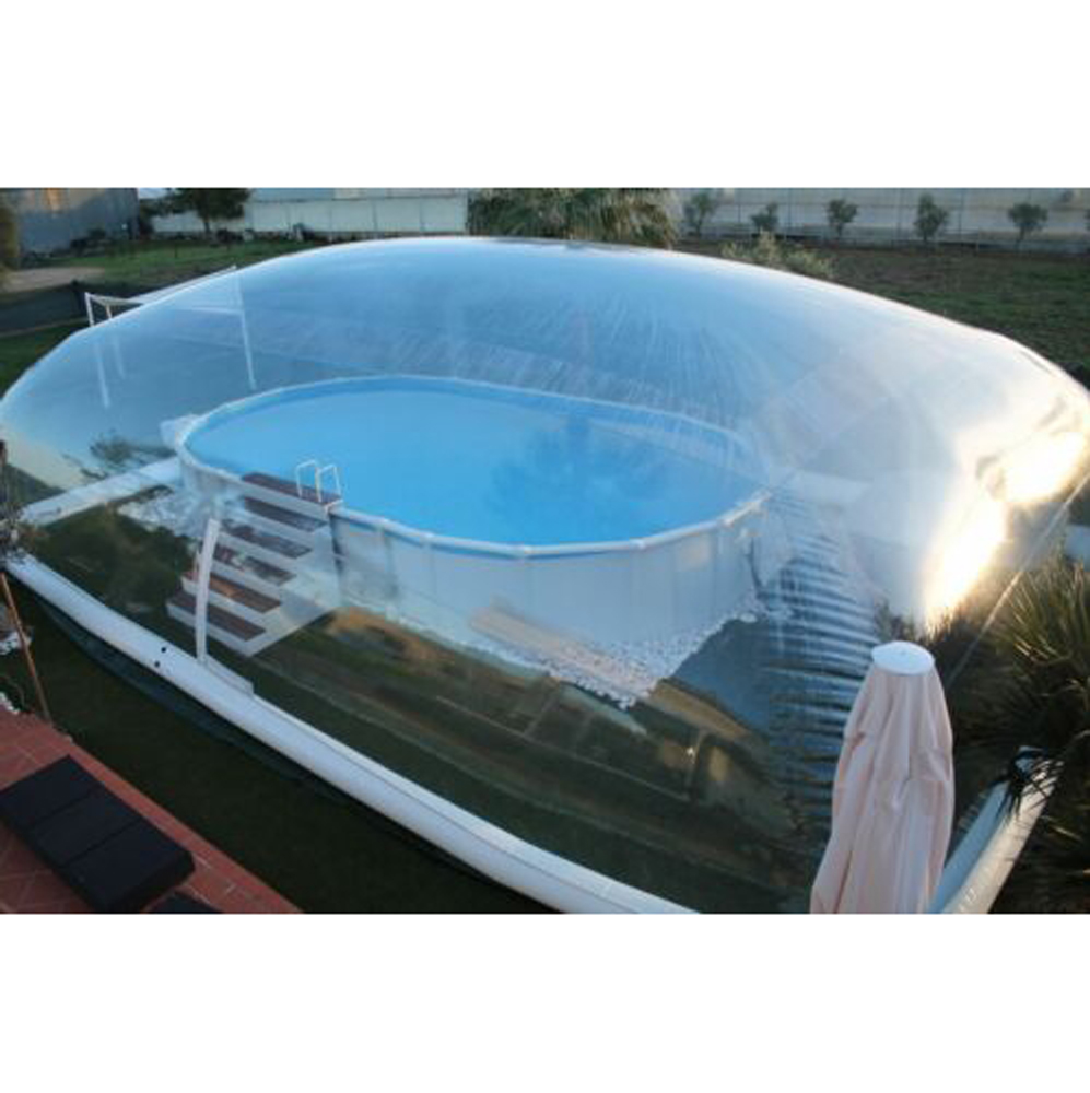 Outdoor complete transparent rectangular blow up inflatable pool cover from China inflatables pools dome manufacturer
