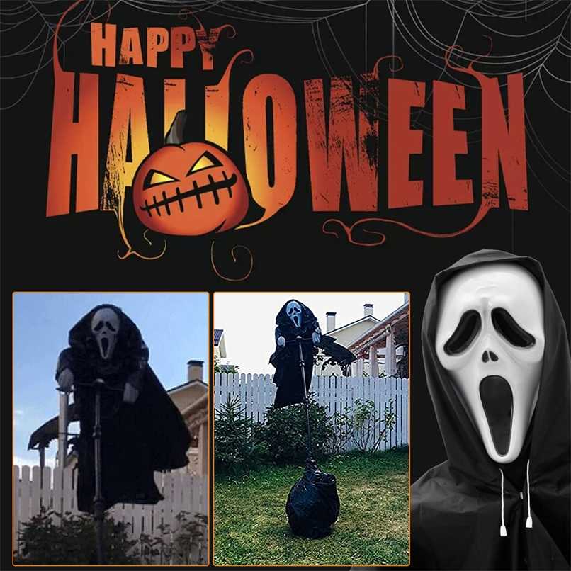 Halloween Decor Garden Ghostface Scarecrow Outside Hanging Scary Scream Decorations Ghost Bird Repeller Creative 211025
Halloween Decor Garden Ghostface Scarecrow Outside Hanging Scary Scream Decorations Ghost Bird Repeller Creative 211025