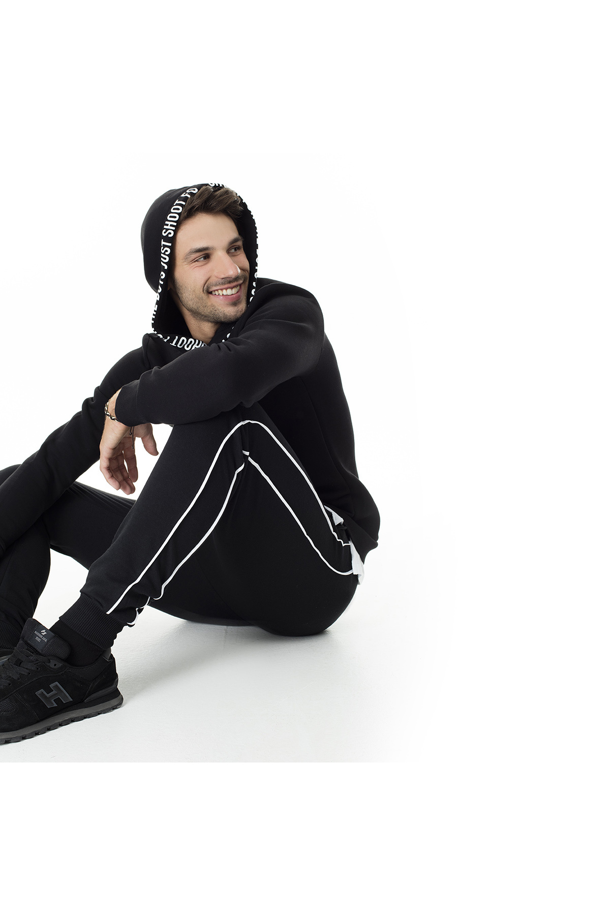 Buratti Printed Hooded Sweat suits Extra Slim Fit Men Fashion Autumn Winter Hip Hop Hoodie 575719 201128