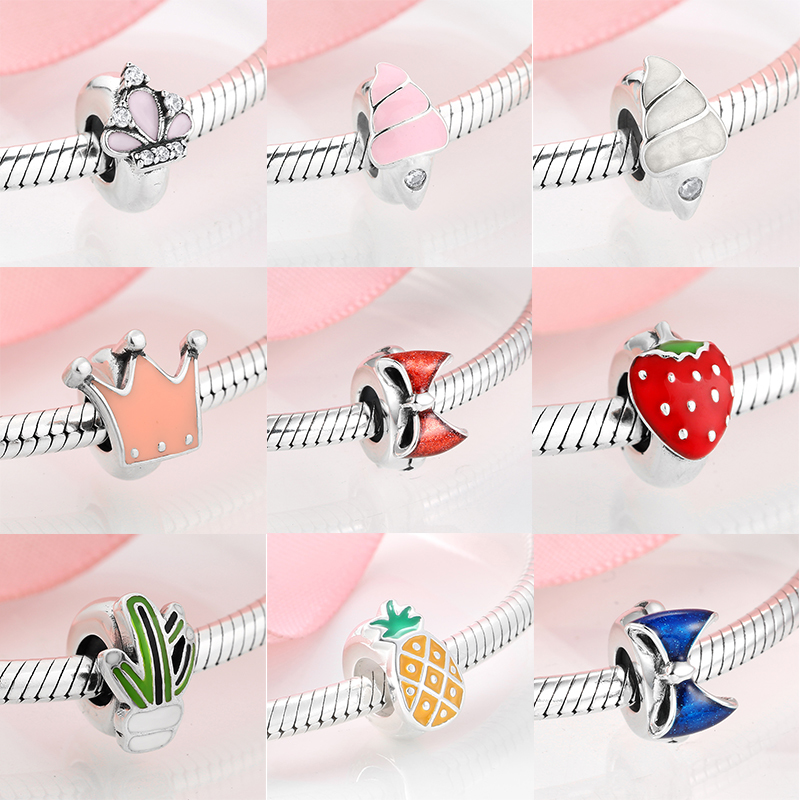 New 925 Sterling Silver big Red strawberry Enamel fine spacer stopper Beads Fit Original European Charm Bracelet Jewelry making Q0531
New 925 Sterling Silver big Red strawberry Enamel fine spacer stopper Beads Fit Original European Charm Bracelet Jewelry making Q0531
