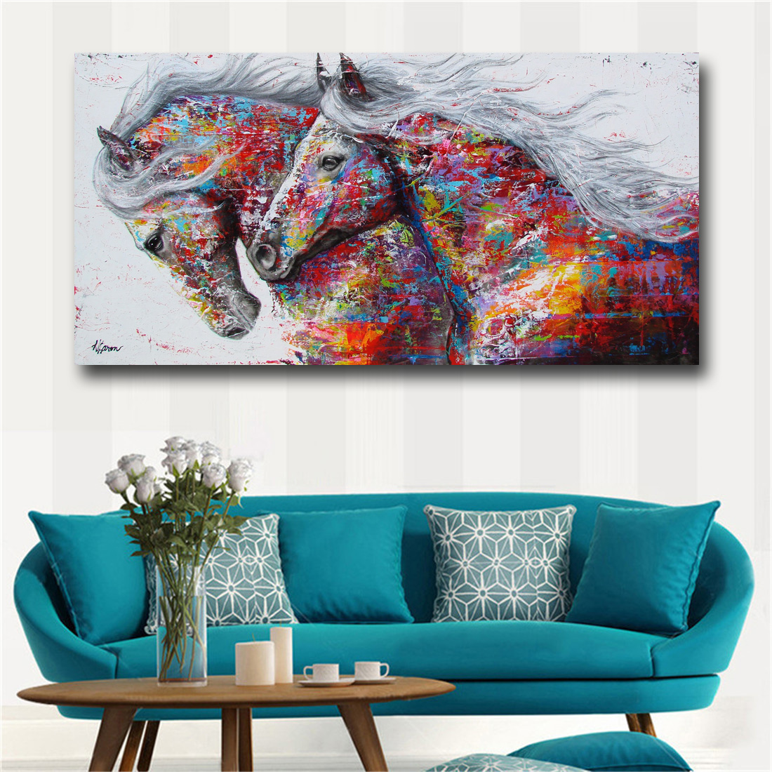 Canvas Wall Art Abstract Modern Oil Horse Painting Canvas Print Picture Home Decor Gift Wall Pictures for Living Room No Framed #261
Canvas Wall Art Abstract Modern Oil Horse Painting Canvas Print Picture Home Decor Gift Wall Pictures for Living Room No Framed #261