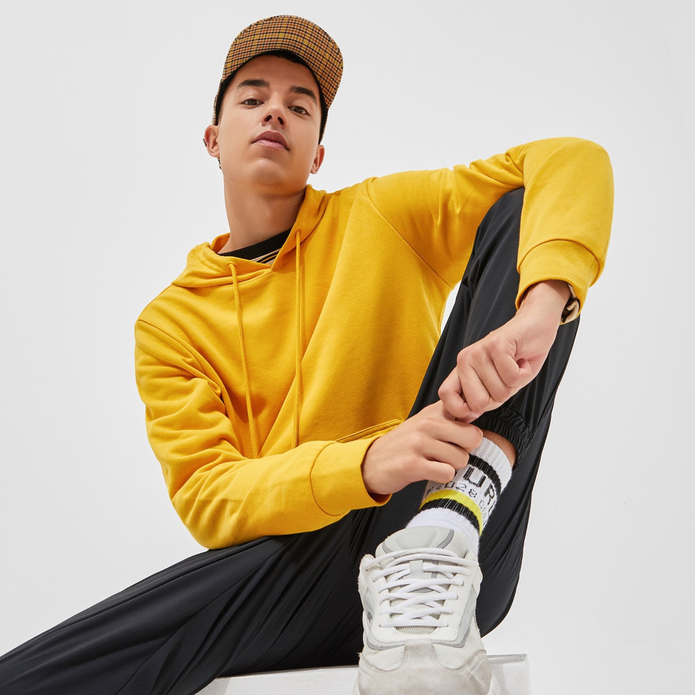 Metersbonwe Basic Hoodies Male Female Hooded Sweatshirts High Quality Solid Colour Fashion Unisex Hoodies Skateboard Streetwear 201020