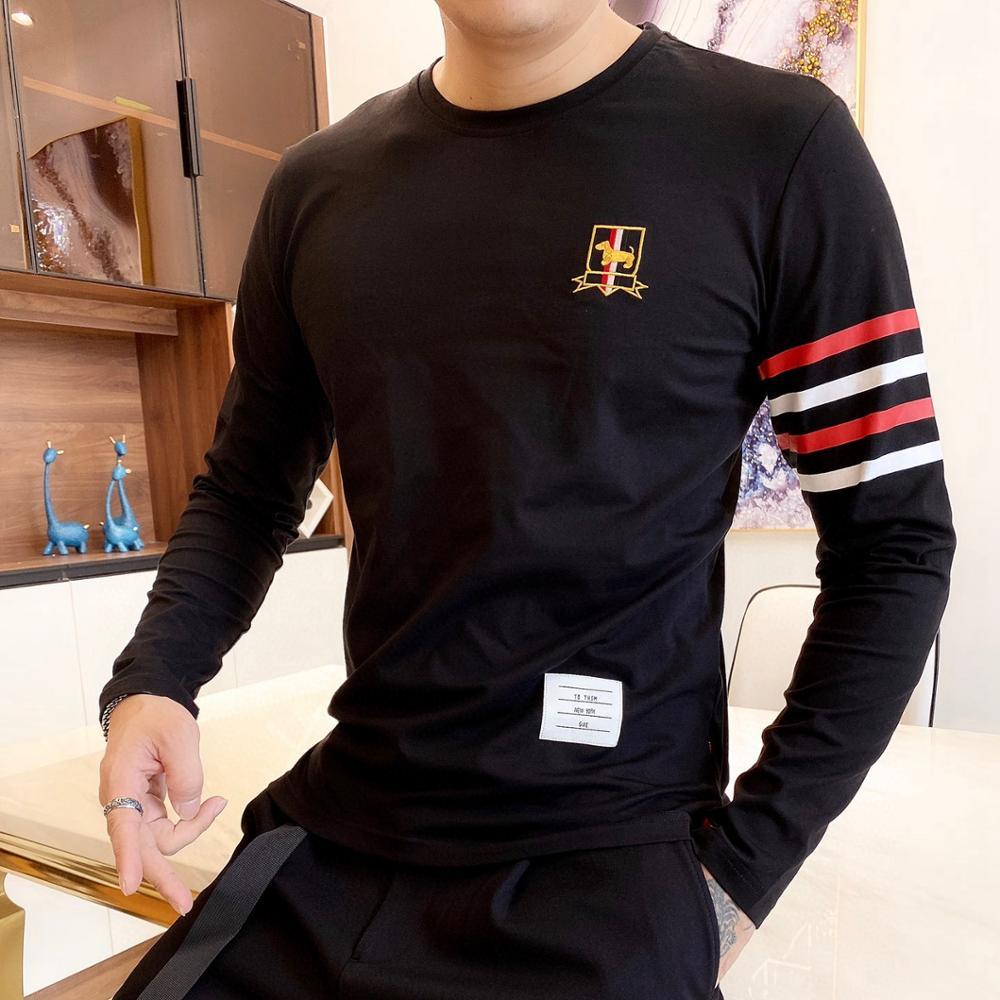 2021 New Brand Men Clothing t Shirts Autumn Long Sleeve Clothes Plus Size Homme High Quality Korean Style Fashion Striped Tops Az8a, White
2021 New Brand Men Clothing t Shirts Autumn Long Sleeve Clothes Plus Size Homme High Quality Korean Style Fashion Striped Tops Az8a, White