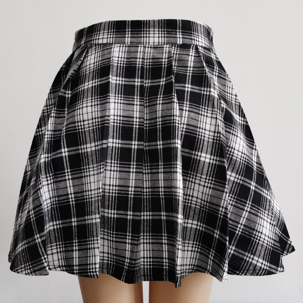 Womens Harajuku Punk Irregular Mini Pleated Skater Skirt Asymmetric Cutout High Waist Hip Hop Clubwear gothic harajuku skirt 210309