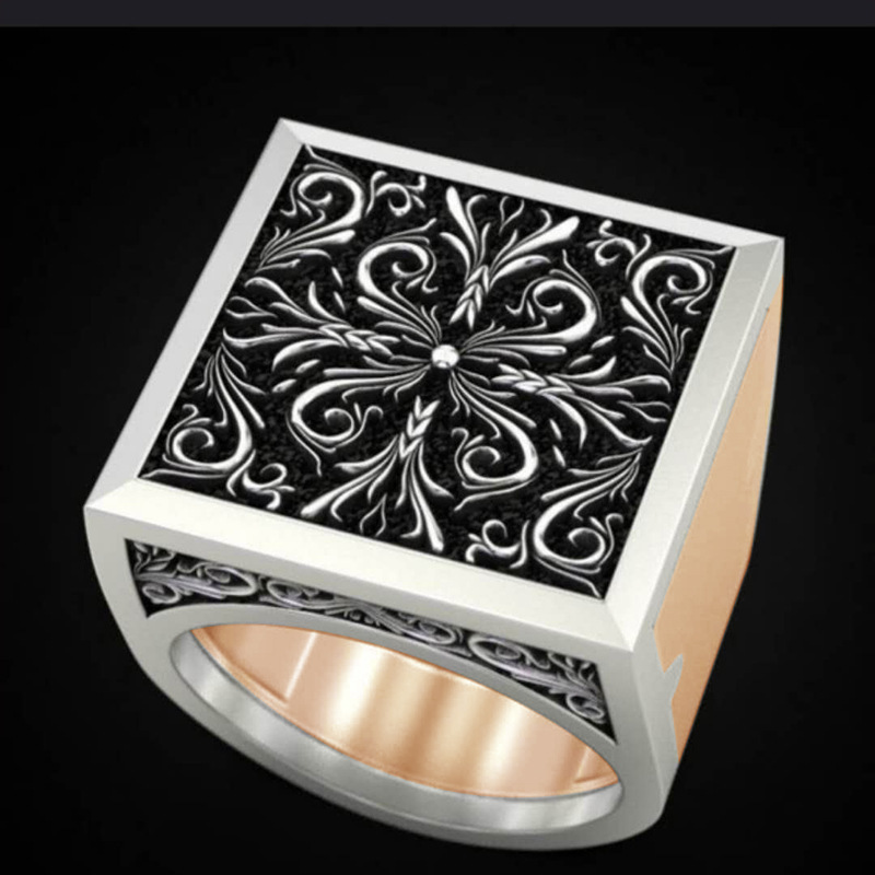 New Fashion Charm Punk Style Men Ring Exquisite Viking Pattern Cross Rings for Women Secret Compartment Coffin Anniversary Hip Hop Jewelry Party Punk 