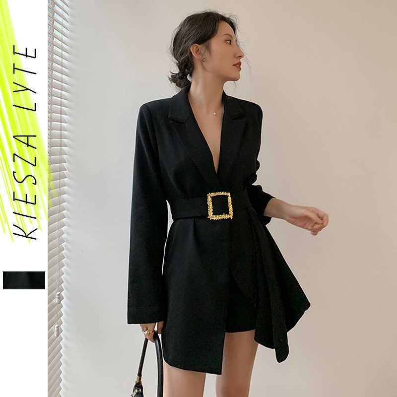 Womens black blazer spring irregular suit jacket single button office lady casual runway blazers and jackets 210608
Womens black blazer spring irregular suit jacket single button office lady casual runway blazers and jackets 210608