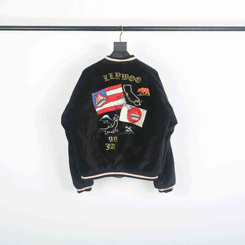 fashion brand chromee heart croxin doublesided embroidered baseball jacket velvet jacket men and women, Black
fashion brand chromee heart croxin doublesided embroidered baseball jacket velvet jacket men and women, Black