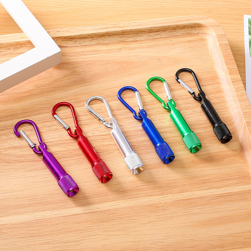 Outdoor Camping Mountaineering Lighting Flashlights Mini Aluminum Alloy Key Chain Lamp Pocket Backpack Pendant Small Flashlight HW524