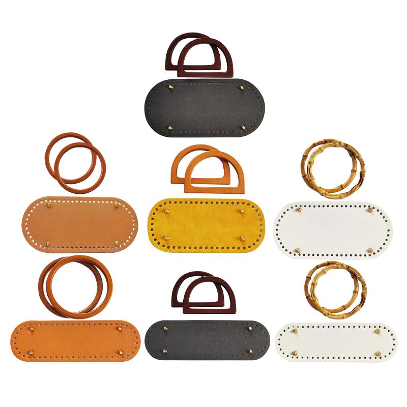 Crochet Bag Bottom Leather Base Tote Handle Set DIY Knitting Weaviing with Holes
Crochet Bag Bottom Leather Base Tote Handle Set DIY Knitting Weaviing with Holes