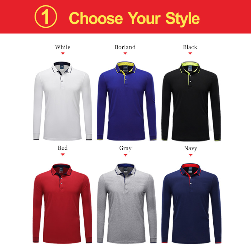YOTEE Custom Long Sleeve polo shirt men Add Your Own Text Picture on Your Personalized Customized Tee polo shirt 210308