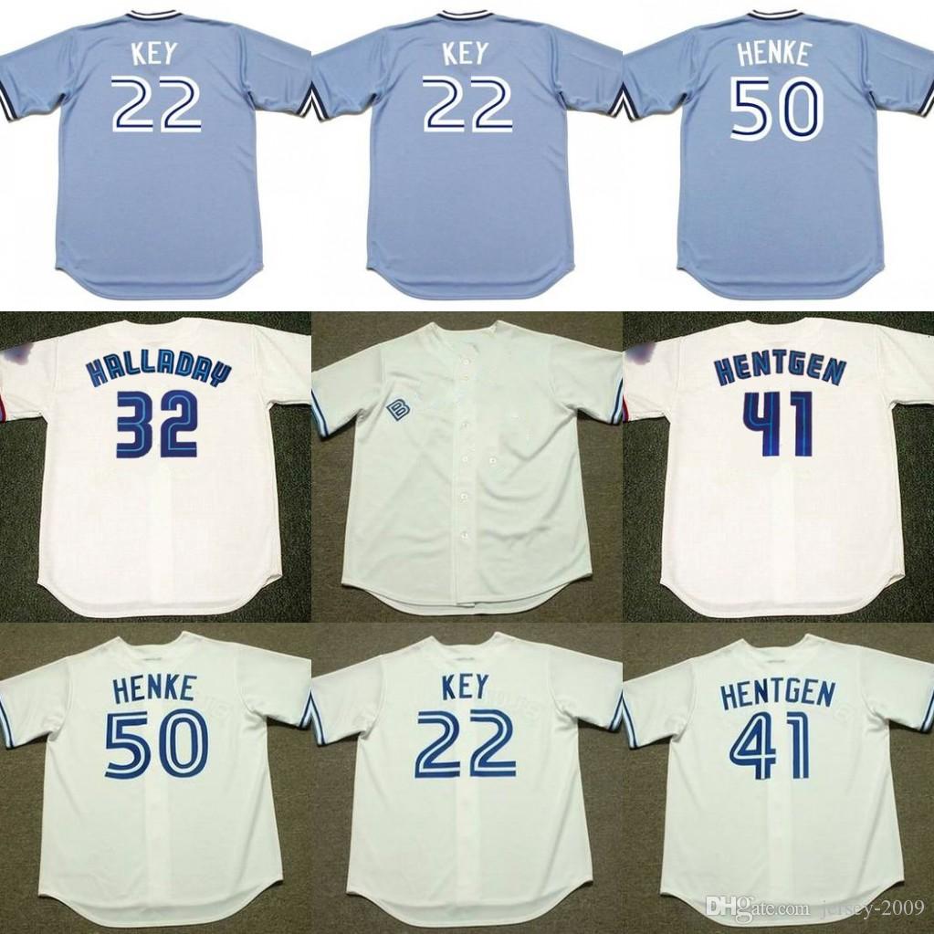 Men 22 JIMMY KEY 32 ROY HALLADAY 41 PAT HENTGEN 50 TOM HENKE 32 ROY HALLADAY 1999 Baseball Jersey, Blue;black
Men 22 JIMMY KEY 32 ROY HALLADAY 41 PAT HENTGEN 50 TOM HENKE 32 ROY HALLADAY 1999 Baseball Jersey, Blue;black