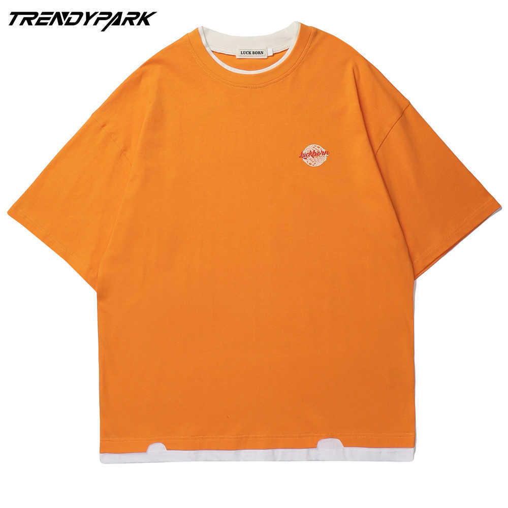 Men's T-shirt Short Sleeve Creative Print Tee Hip Hop Oversized Cotton Casual Harajuku Streetwear Top Tshirts Clothing 210601