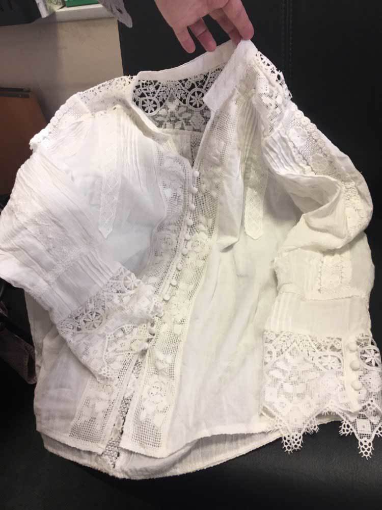 GypsyLady White Blouse Shirt Lace Inserted Chic Boho Blouse Loose Long Sleeve V-neck Elegant Shirt Female Tunic Top Blusas 210225
