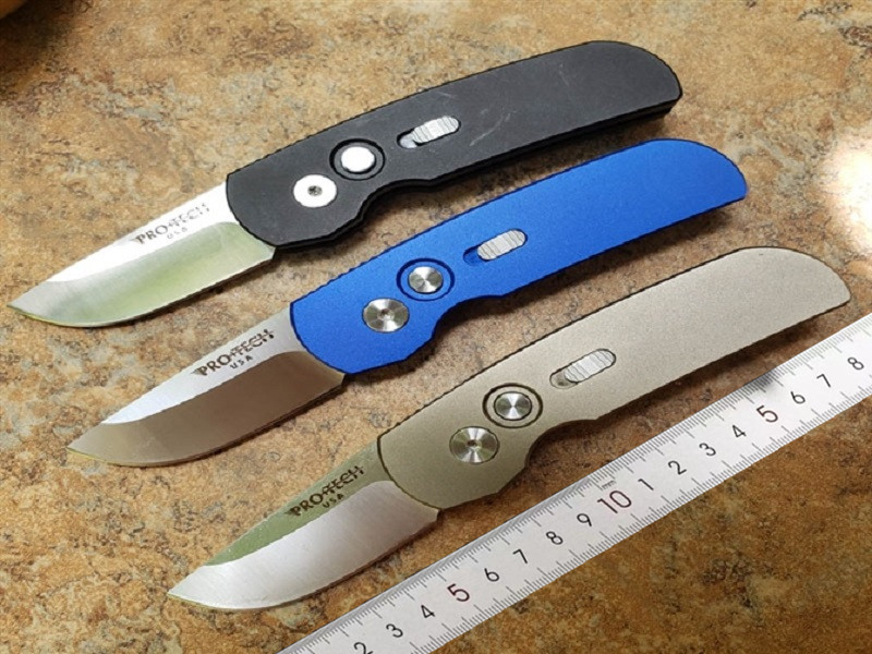 Protech 2203 Auto Tactical Folding Knife 154-CM T6 Aluminum Handle Outdoor Camping Hunting Survival Pocket Utility EDC Tools Rescue Hiking Knives
Protech 2203 Auto Tactical Folding Knife 154-CM T6 Aluminum Handle Outdoor Camping Hunting Survival Pocket Utility EDC Tools Rescue Hiking Knives